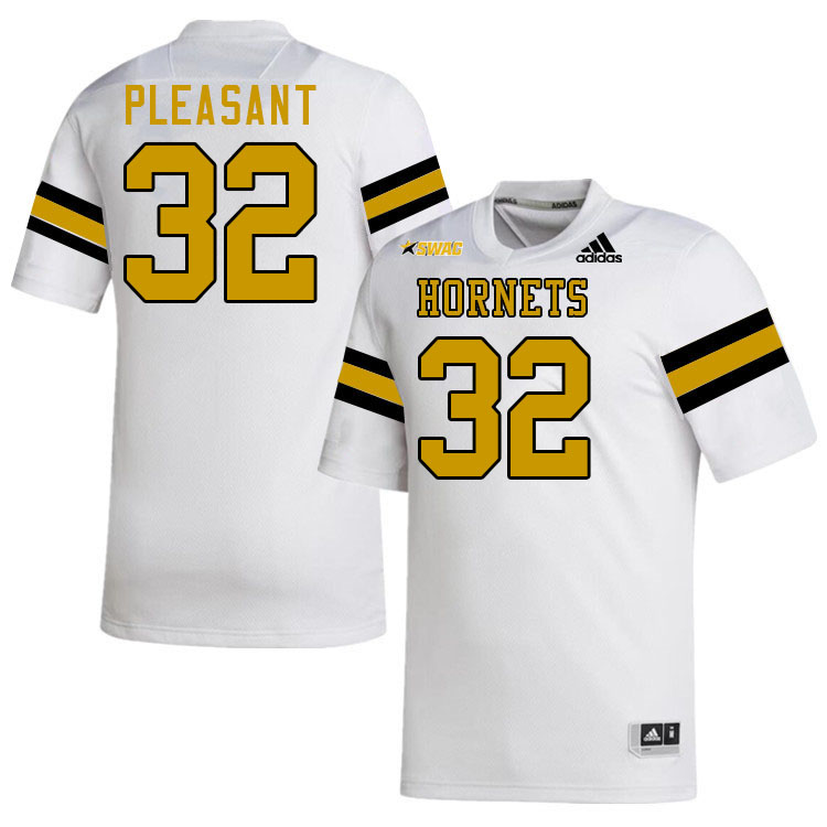 Alabama State Hornets #32 Bryant Pleasant College Football Jerseys Stitched-White